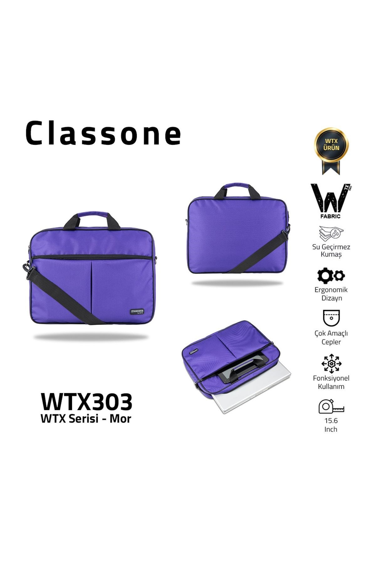 Classone%20WTX303%20Wtxpro%2015.6%20Inch%20Su%20Geçirmez%20Kumaş