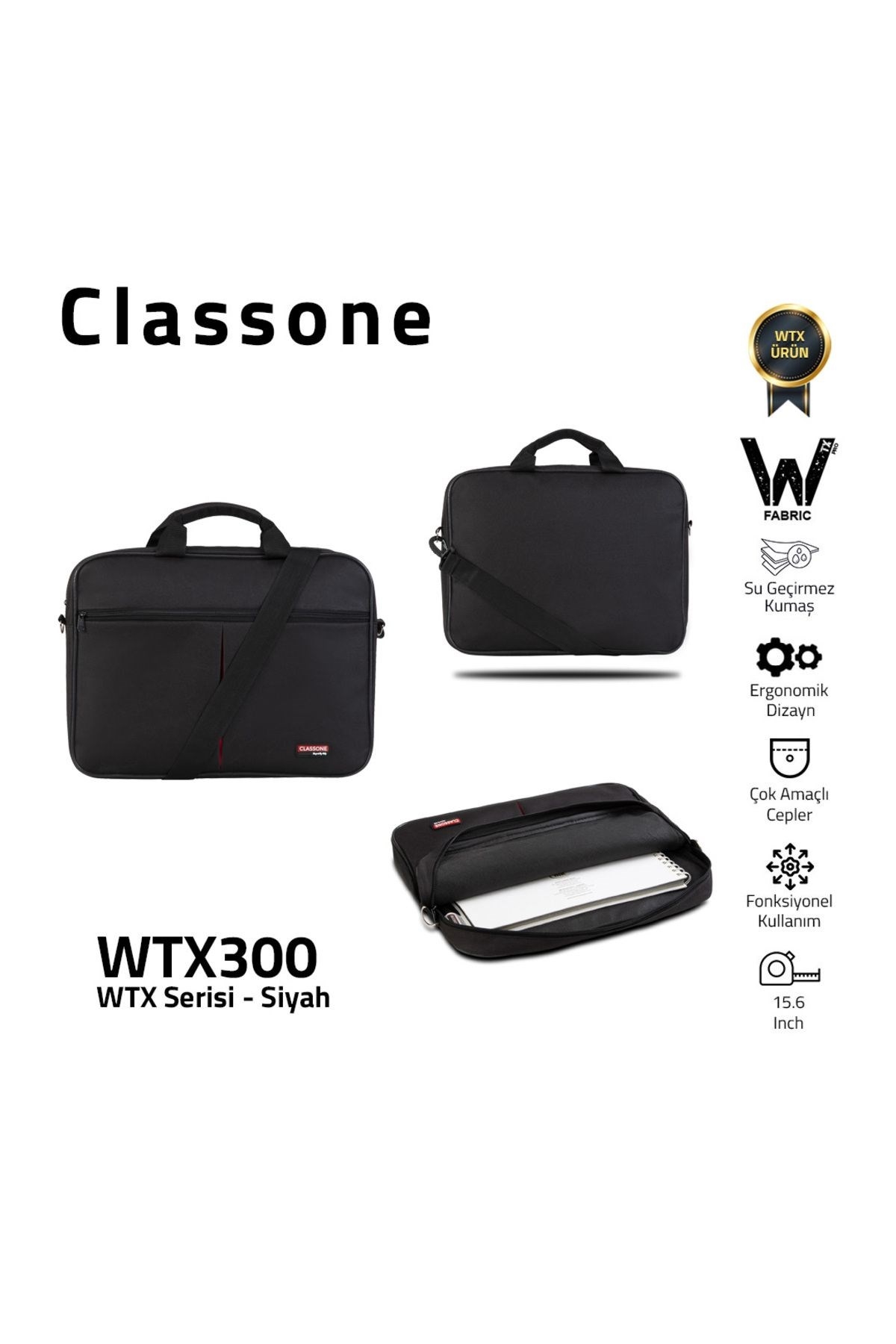 Classone%20WTX300%20Wtxpro%2015.6%20Inch%20Su%20Geçirmez%20Kumaş